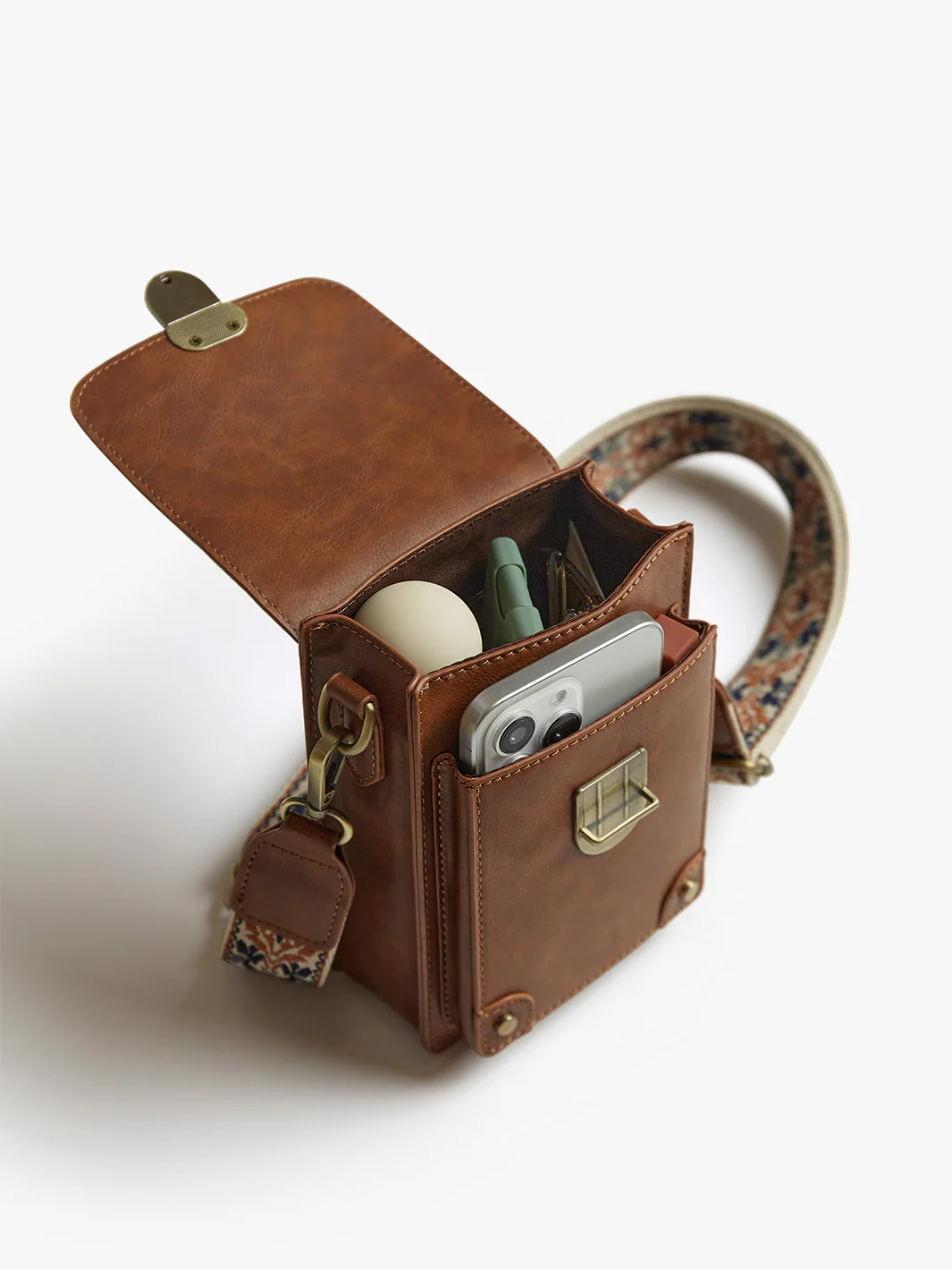 Women's Small Vintage Crossbody Cell Phone Pouch - Image 30